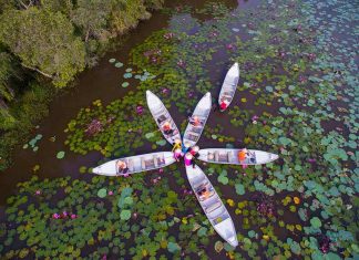 Village flottant de Tan Lap – une oasis émergée dans le delta du Mékong Village flottant de Tan Lap