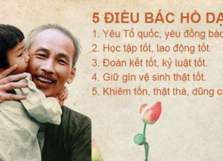 5 enseignements et lettre de Ho Chi Minh aux élèves vietnamiens 5 enseignements et lettre de Ho Chi Minh aux élèves vietnamiens