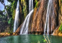 La cascade de Dai Yem à Mộc Châu : la “ceinture de la jeune fille” au cœur du Nord-Ouest du Vietnam cascade de Dai Yem 1