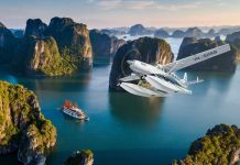 Survol de la baie d’Ha Long en hélicoptère : une expérience inoubliable au-dessus d’un joyau naturel Circuit baie Ha Long en hélicoptère 2