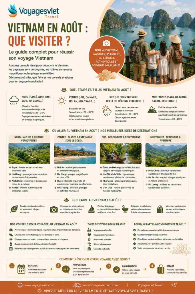 Vietnam en août Que visiter