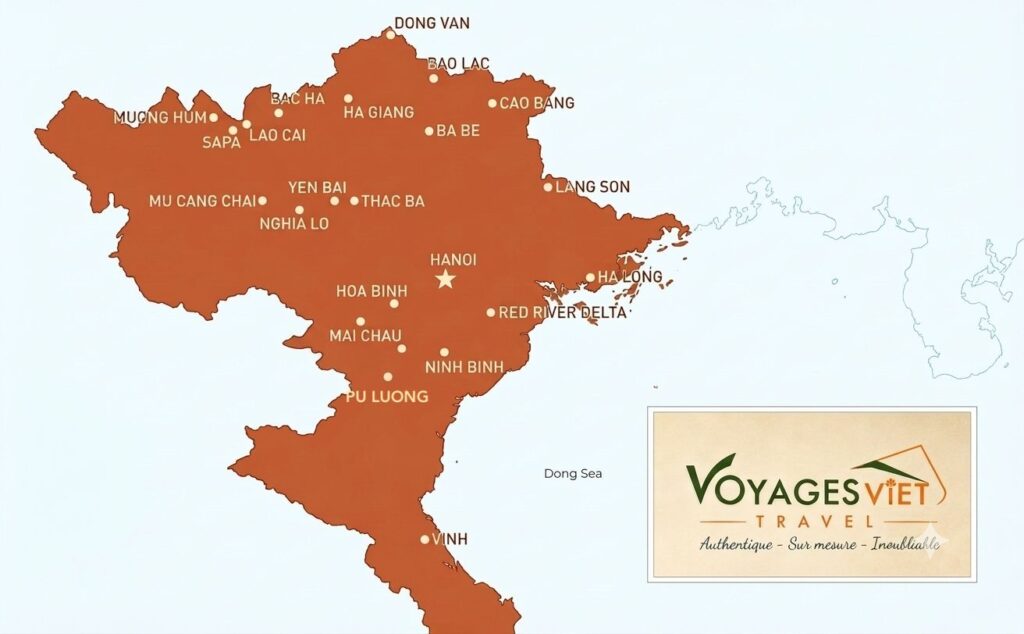 Carte du Nord Vietnam